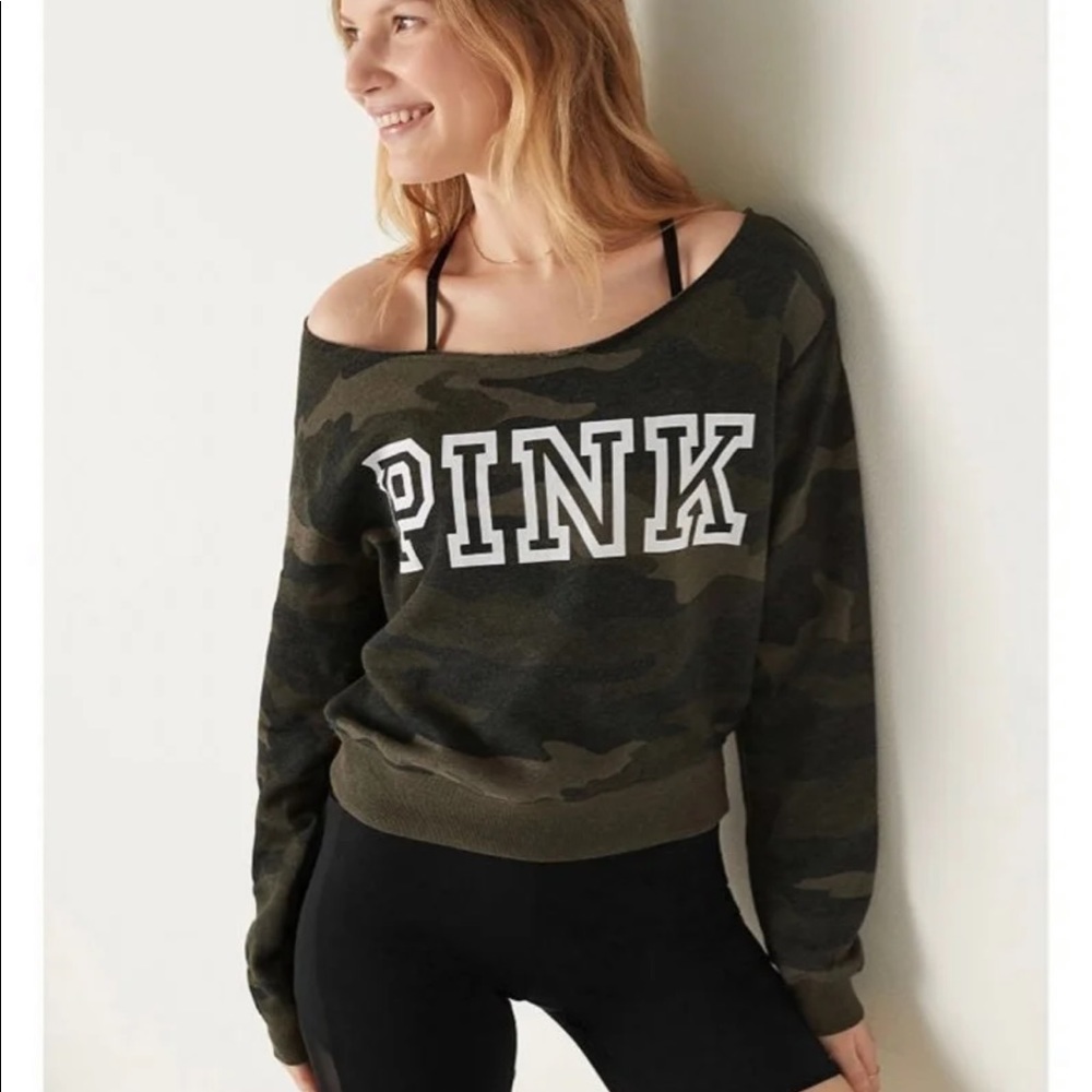Victoria’s Secret open neck crew sweatshirt